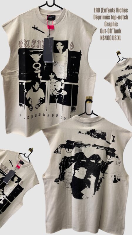 ERD (Enfants Riches Déprimés top-notch Graphic Cut-Off Tank N$400 US XL