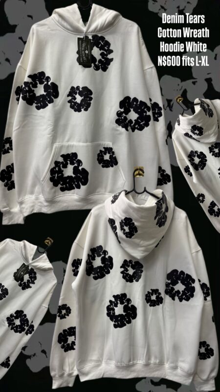 Denim Tears Cotton Wreath Hoodie White N$600 fits L-XL