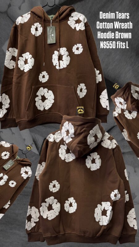 Denim Tears Cotton Wreath Hoodie Brown N$550 fits L