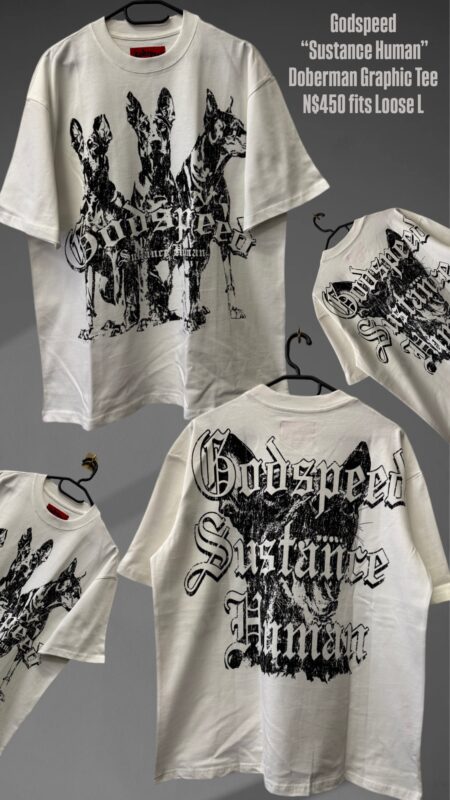 Godspeed “Sustance Human” Doberman Graphic Tee N$450 fits Loose L