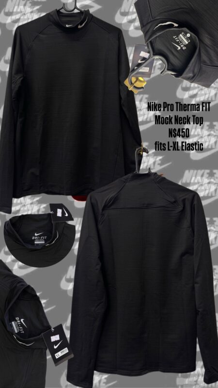 Nike Pro Therma FIT Mock Neck Top N$450 fits L-XL Elastic