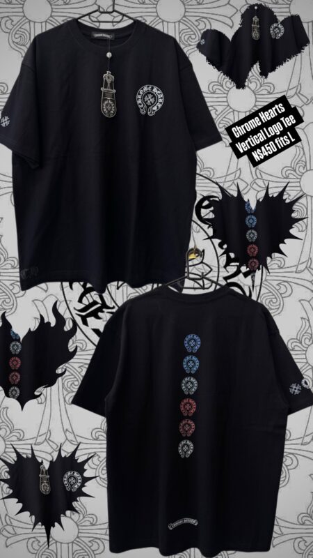 Chrome Hearts Vertical Logo Tee N$450 fits L