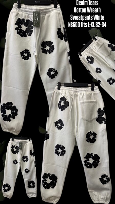 Denim Tears Cotton Wreath Sweatpants White N$600 fits L-XL 32-34