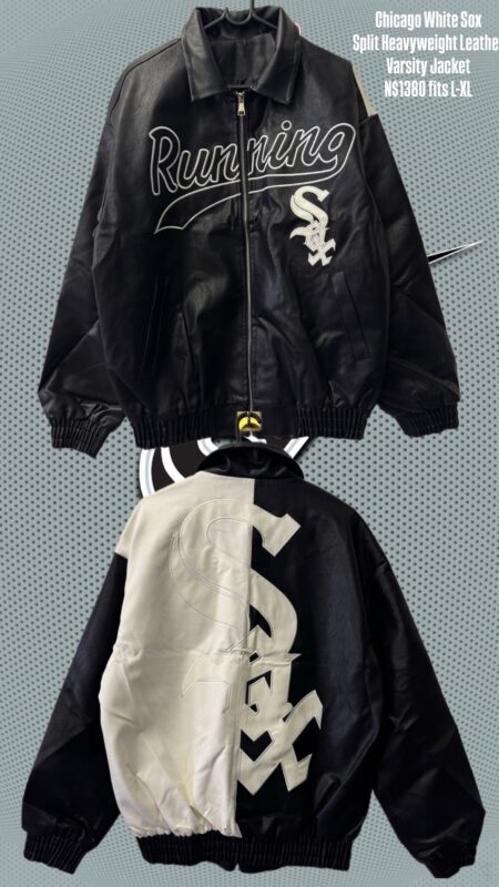 Chicago White Sox Split Heavyweight Leather Varsity Jacket N$1380 fits L-XL