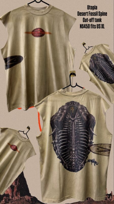 Utopia Desert Fossil Spine Cut-off tank N$450 fits US XL
