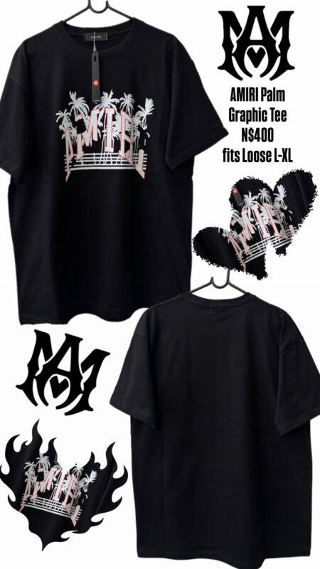 AMIRI Palm Graphic Tee N$400 fits Loose L-XL
