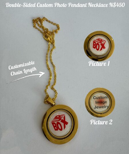Double-Sided Custom Photo Pendant Necklace N$400