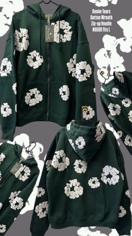 Denim Tears Cotton Wreath Zip-up Hoodie N$690 fits L