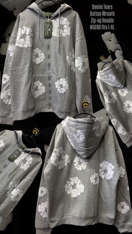 Denim Tears Cotton Wreath Zip-up Hoodie N$690 fits L-XL