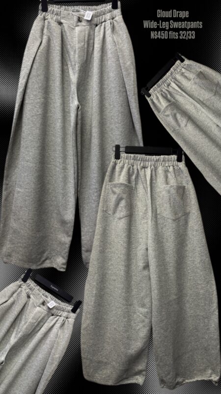 Cloud Drape Wide-Leg Sweatpants N$450 fits 32/33