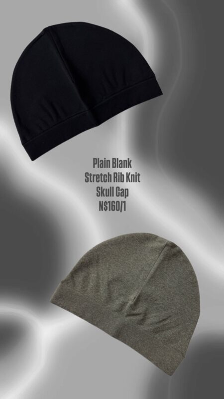 Plain Blank Stretch Rib Knit Skullcap N$160/1