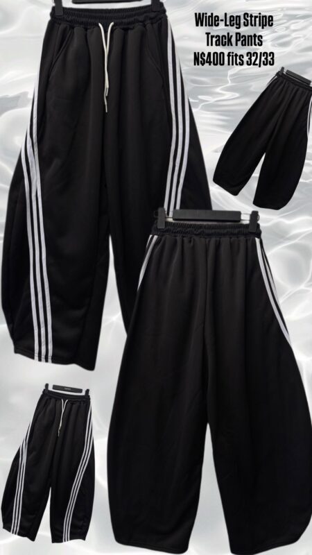 Wide-Leg Stripe Track Pants N$400 fits 32/33