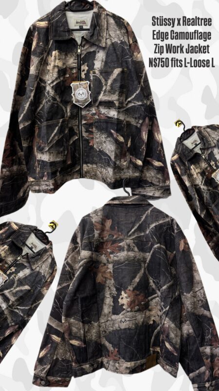 Stüssy x Realtree Edge Camouflage Zip Work Jacket N$750 fits L-Loose L