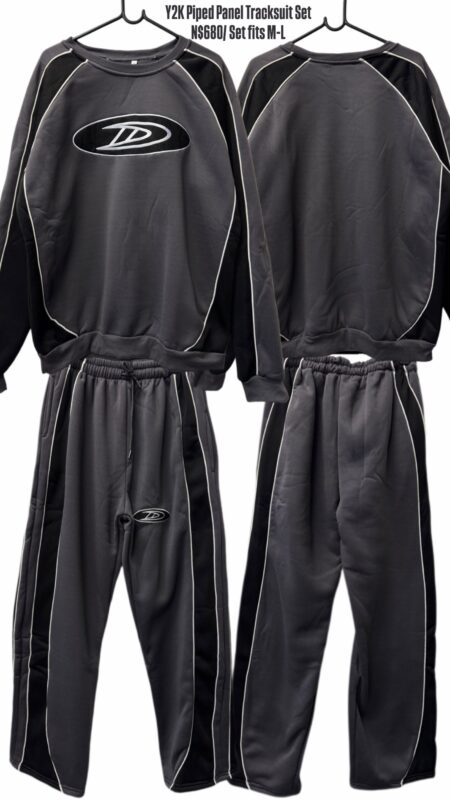 Y2K Piped Panel Tracksuit Set N$680/ Set fits M-L