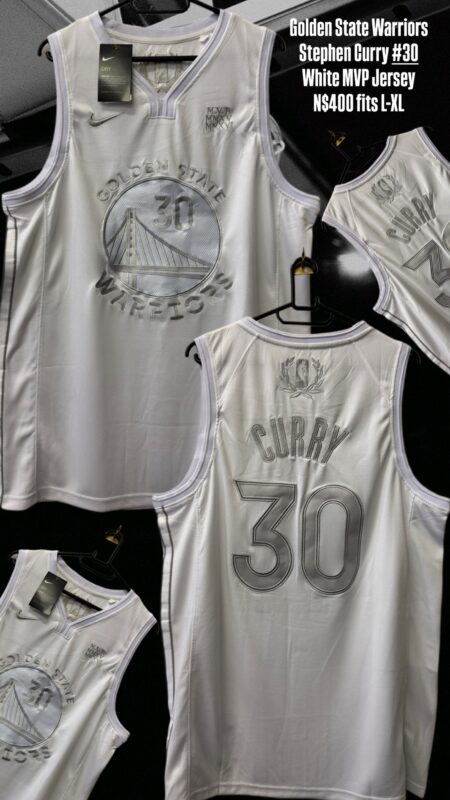 Golden State Warriors Stephen Curry #30 White MVP Jersey N$400 fits L-XL