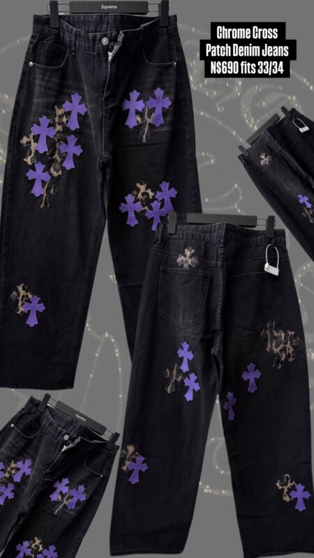 Chrome Cross Patch Denim Jeans N$690 fits 33/34