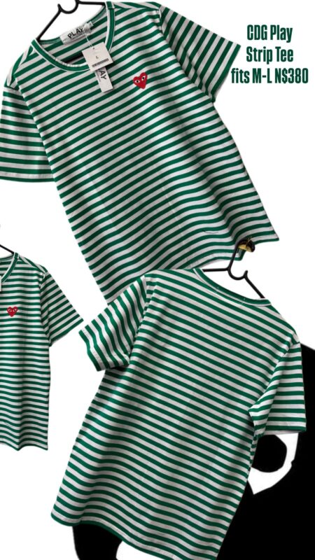 CDG Play Strip Tee fits M-L N$380