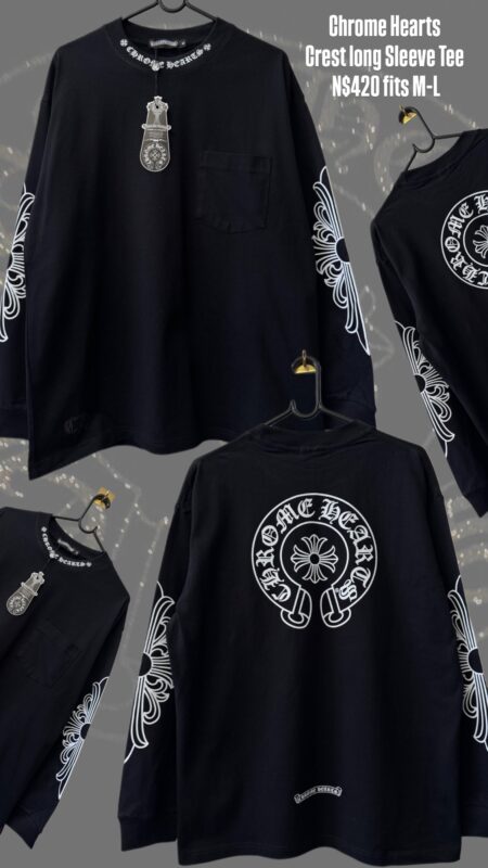 Chrome Hearts Crest long Sleeve Tee N$420 fits M-L