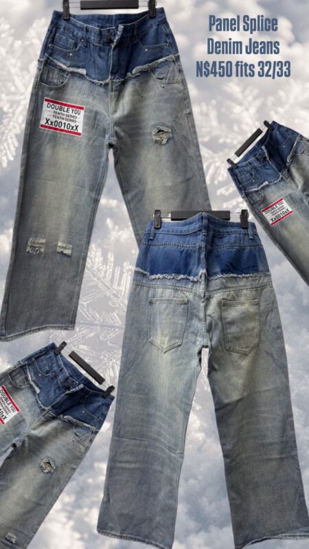 Panel Splice Denim Jeans N$450 fits 32/33