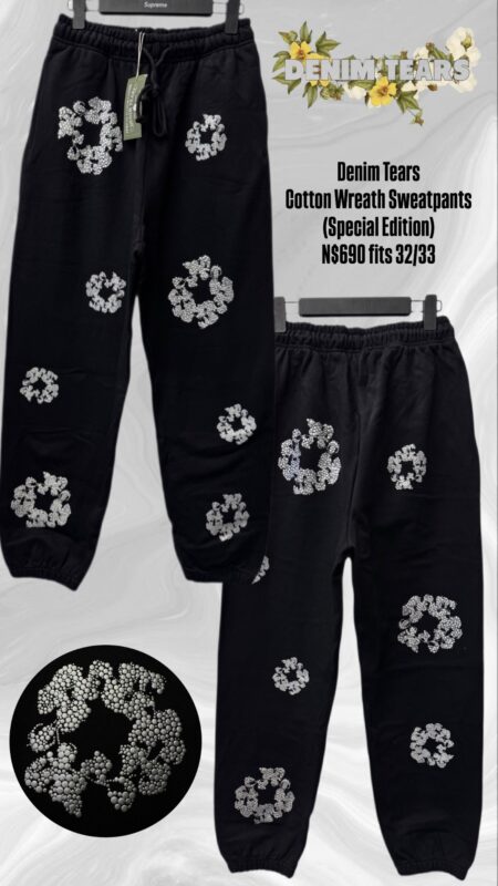 Denim Tears Cotton Wreath Sweatpants (Special Edition) N$690 fits 32/33