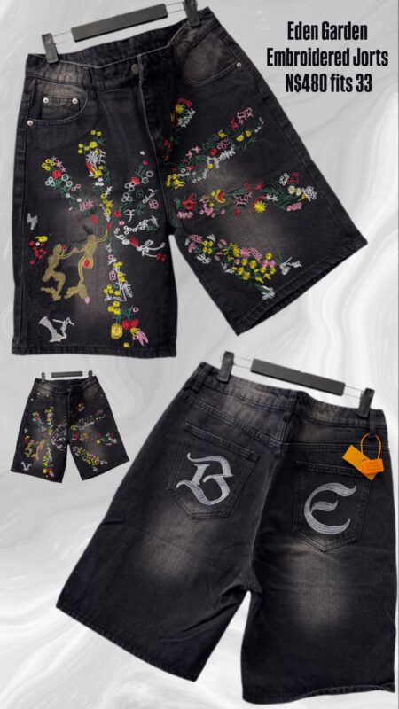 Eden Garden Embroidered Jorts N$480 fits 33