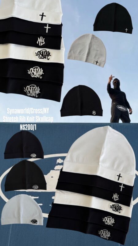 Synaworld/Cross/NY Stretch Rib Knit Skullcap N$200/1