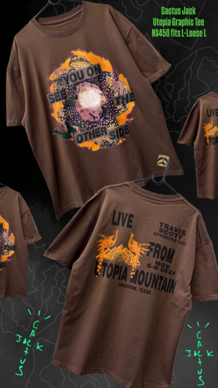 Cactus Jack Utopia Graphic Tee N$450 fits L-Loose L