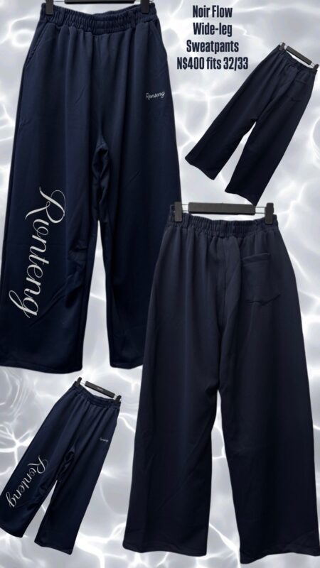 Noir Flow Wide-leg Sweatpants N$400 fits 32/33