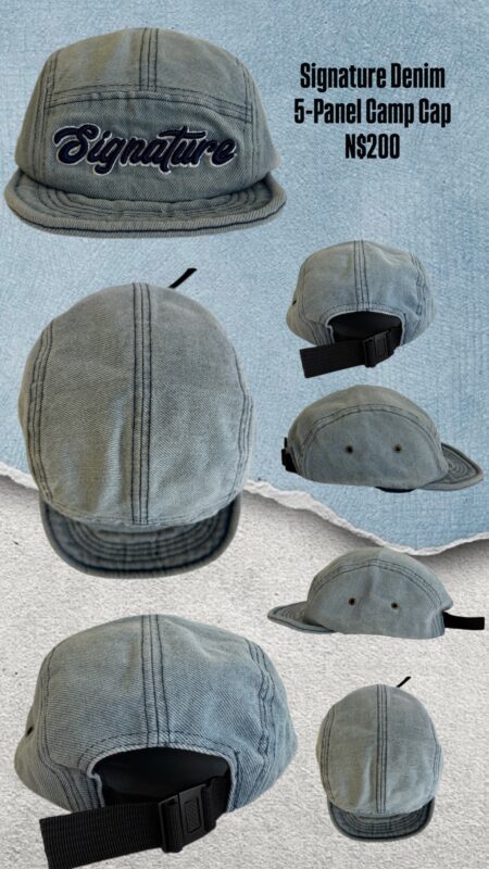 Signature Denim 5-Panel Camp Cap N$200