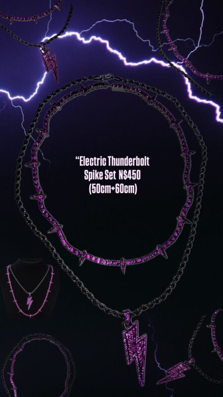 “Electric Thunderbolt Spike Set  N$450 (50cm+60cm)