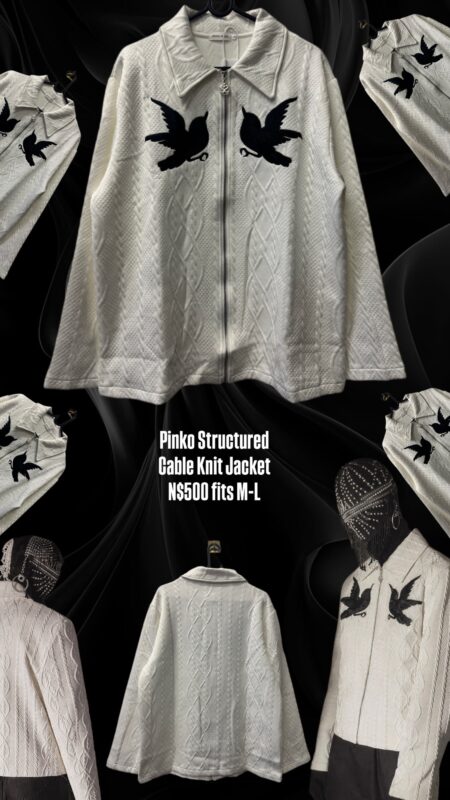 Pinko Structured Cable Knit Jacket N$500 fits M-L