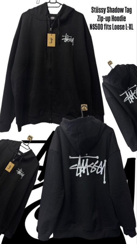 Stüssy Shadow Tag Zip-up Hoodie N$500 fits Loose L-XL