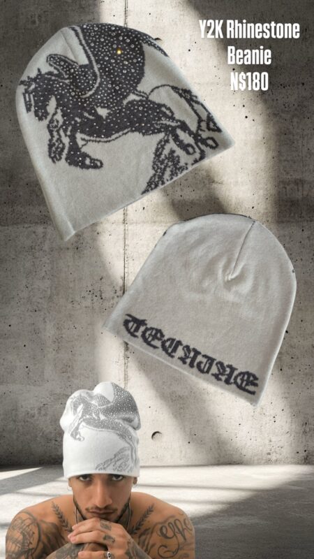 Y2K Rhinestone Beanie N$180