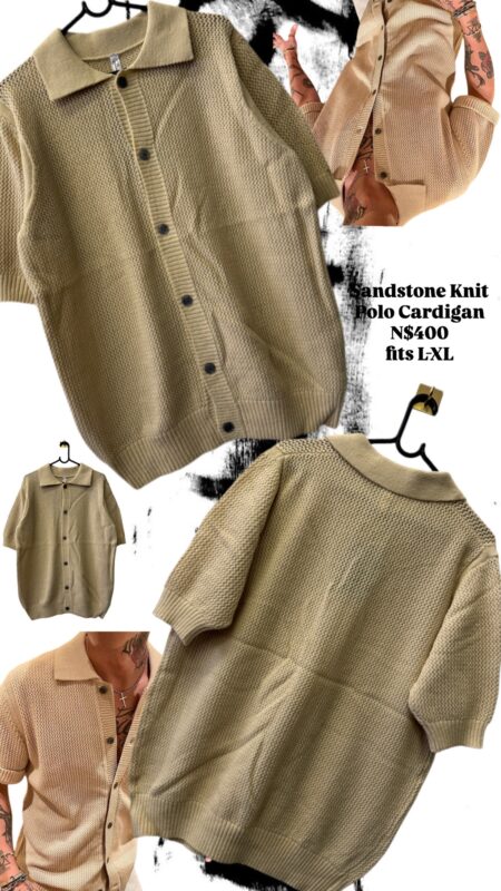 Sandstone Knit Polo Cardigan N$400 fits L-XL