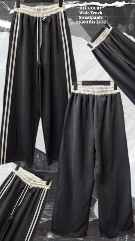“OFF COURT” Wide Track Sweatpants N$380 fits 31/32