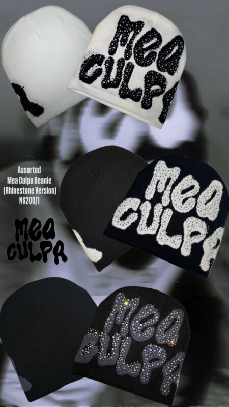 Assorted Mea Culpa Beanie (Rhinestone Version) N$200/1