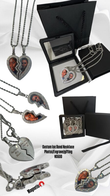 Custom Ice Bond Necklace N$600/Set