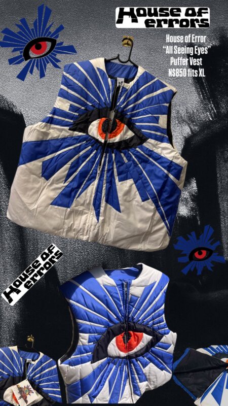 House of Error “All Seeing Eyes” Puffer Vest N$850 fits XL