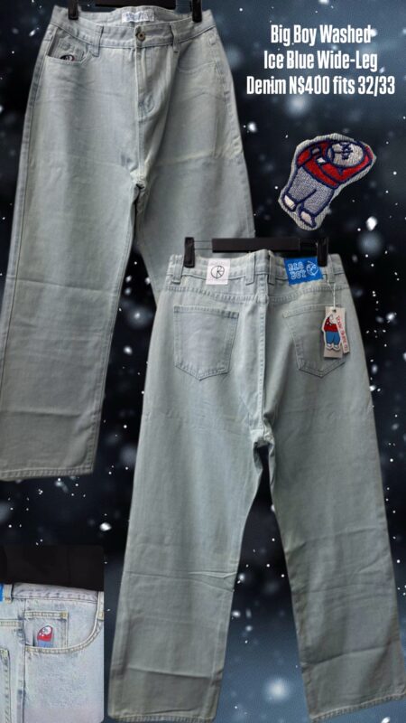 Big Boy Washed Ice Blue Wide-Leg Denim N$400 fits 32/33