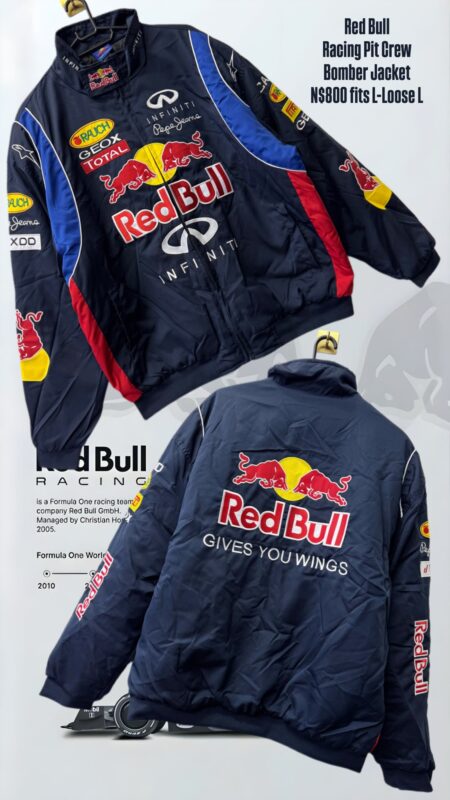Red Bull Racing Pit Crew Bomber Jacket N$800 fits L-Loose L