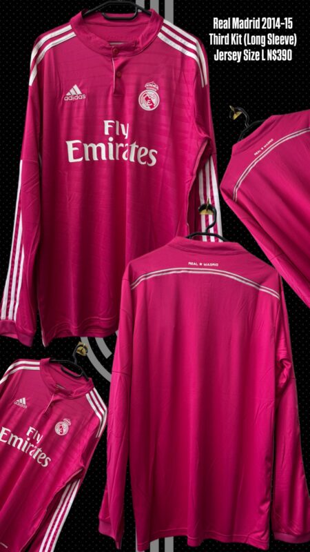 Real Madrid 2014–15 Third Kit (Long Sleeve) Jersey Size L N$390