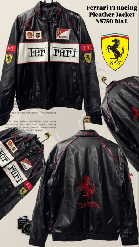 Ferrari F1 Racing Pleather Jacket N$750 fits L