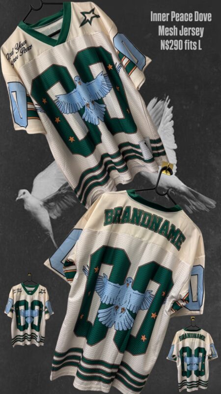 Inner Peace Dove Mesh Jersey N$290 fits L
