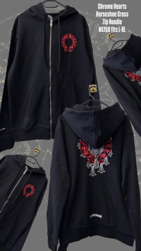 Chrome Hearts Horseshoe Cross Zip Hoodie N$750 fits L-XL