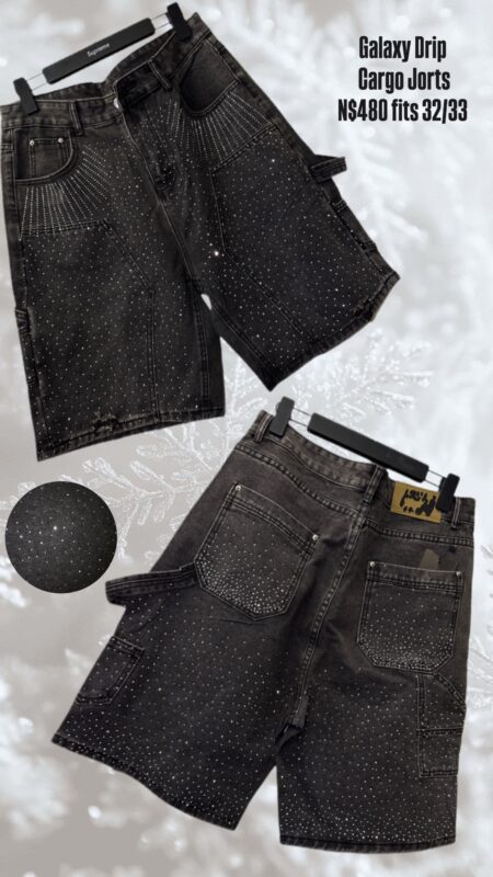 Galaxy Drip Cargo Jorts N$480 fits 32/33
