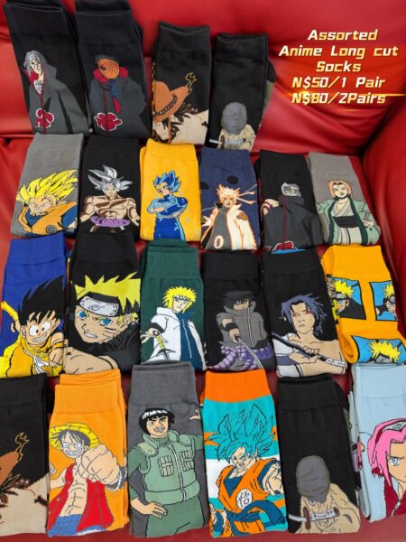 Assorted Anime Long cut Socks N$50/1 PairN$80/2 Pairs