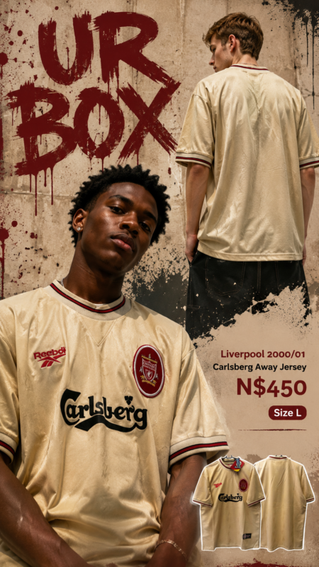 Liverpool 2000/01 Carlsberg Away Jersey N$450 Size L