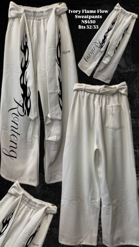Ivory Flame Flow Sweatpants N$450 fits 32/33