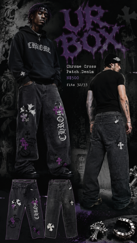Chrome Cross Patch Denim N$500 fits 32/33