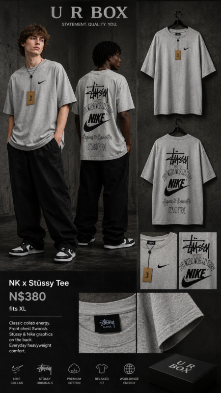 NK x Stüssy Tee N$380 fits XL